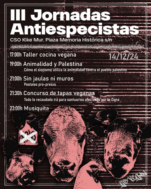 III Edición de las jornadas antiespecistas