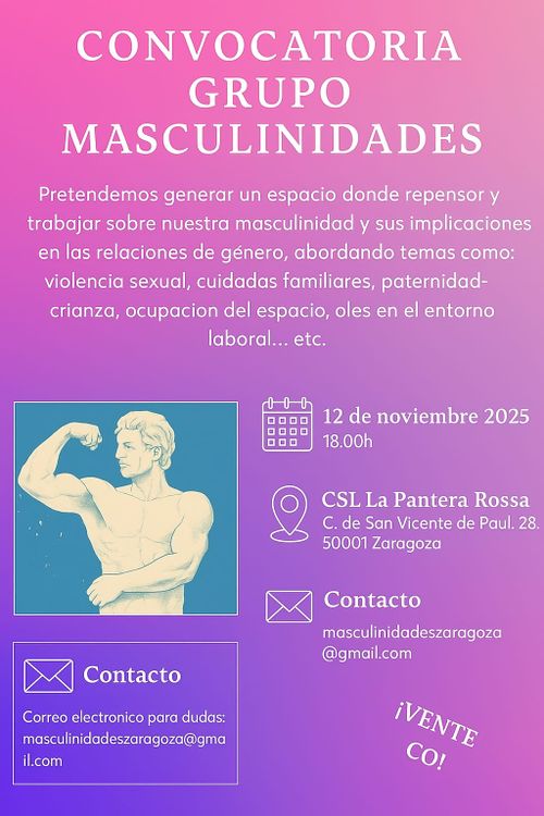 2º Convocatoria Grupo de Masculinidades 