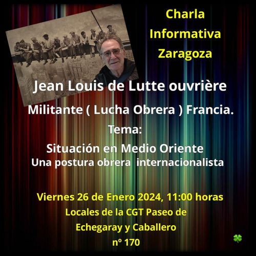 Charla: Situación en Medio Oriente. Una postura obrera internacionalista