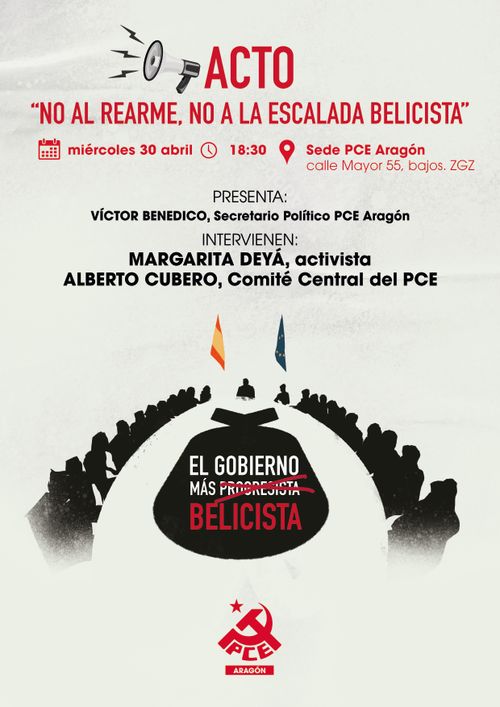 ACTO "NO al rearme, NO a la escalada belicista"