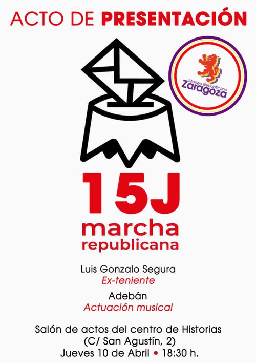 Presentación marcha republicana 15J