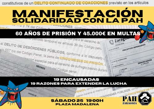 Manifestación solidaridad con la PAH