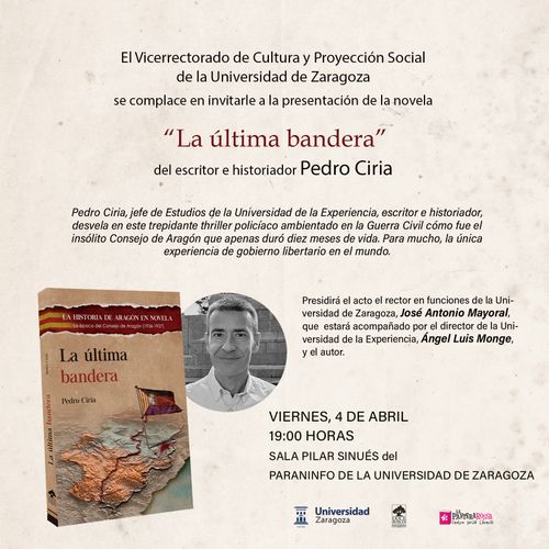 El Consejo de Aragón en 'La última bandera' del escritor e historiador Pedro Ciria 
