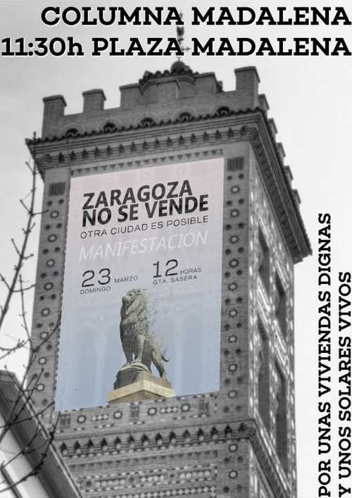 Zaragoza no se vende - Columna Madalena