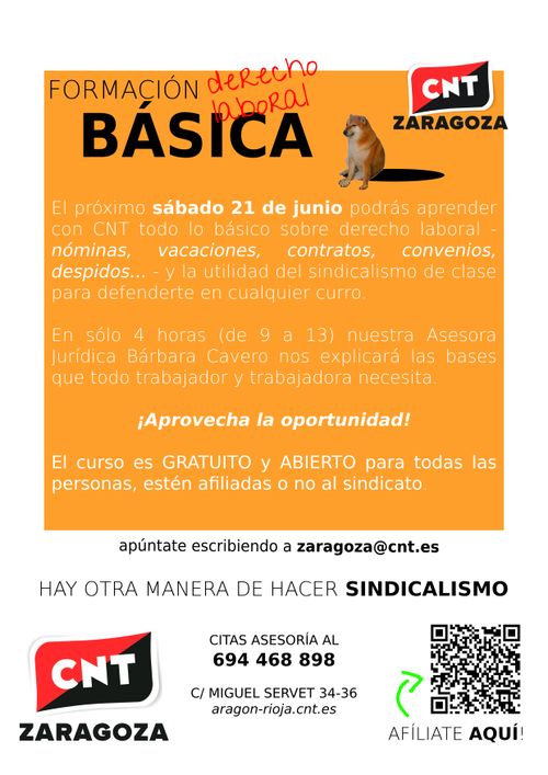 TALLER DERECHOS LABORALES BÁSICO POR CNT