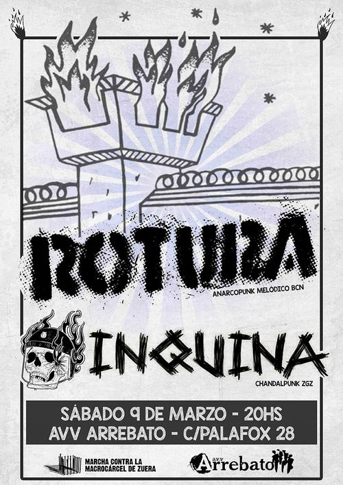 Concierto apoyo Marcha a Zuera: Rotura + Inquina