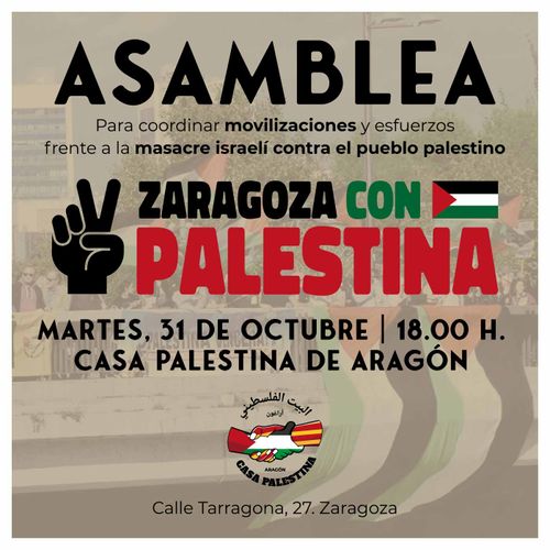 Asamblea Zaragoza con Palestina