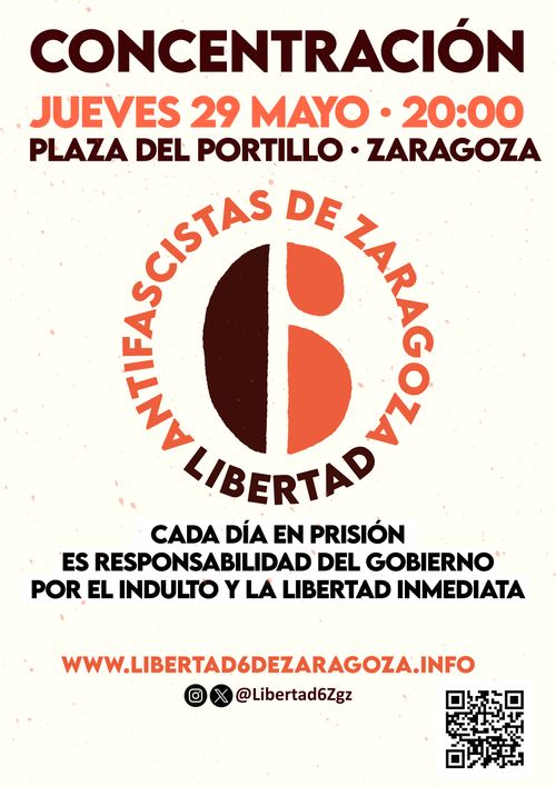 Concentración por la libertad de los 6 de Zaragoza
