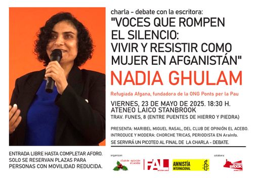 Charla - debate con la escritora Nadia Ghulam
