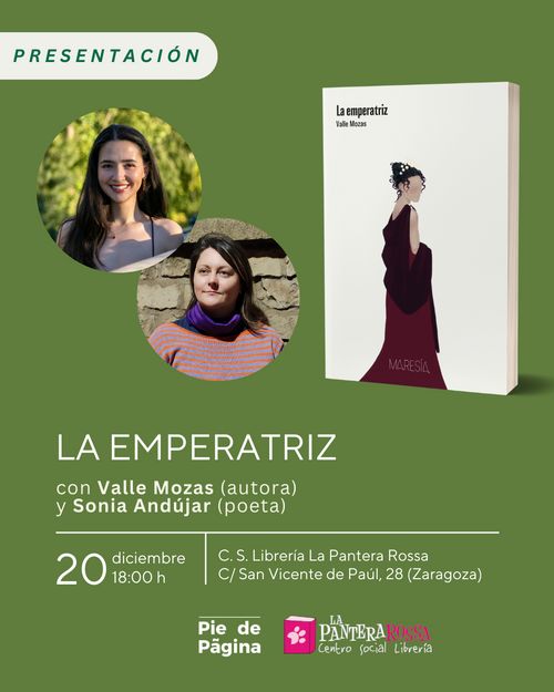 Valle Mozas presenta su nuevo poemario 'La emperatriz'
