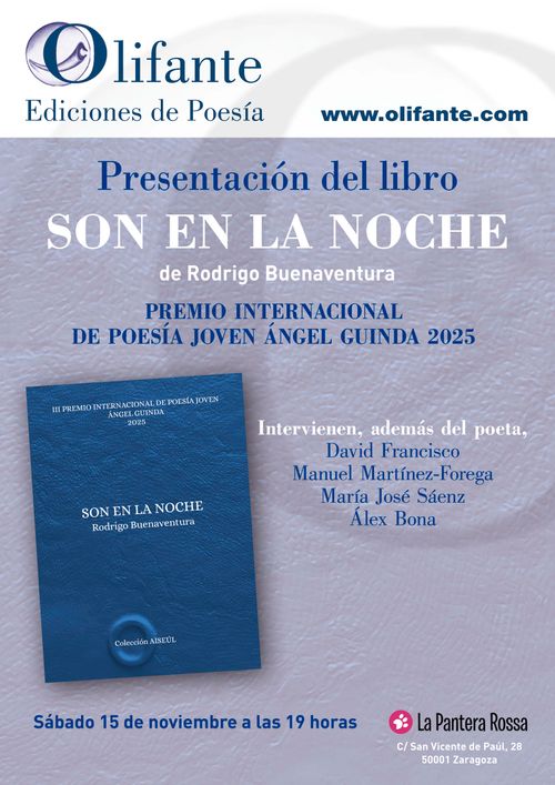 Presentación del poemario 'Son en la noche' de Rodrigo Buenaventura