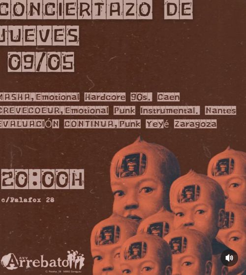 Concierto: Crevecoeur + Masha + Evaluación continua 