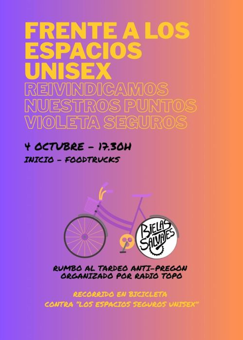 Bicicletada contra "los espacios unisex"