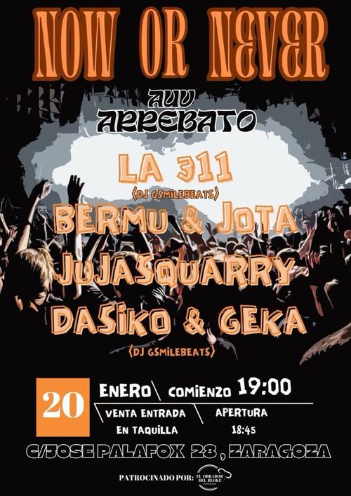 Concierto: Dasiko & Geka + Berbu & Jota + Jujasquarry + La 311
