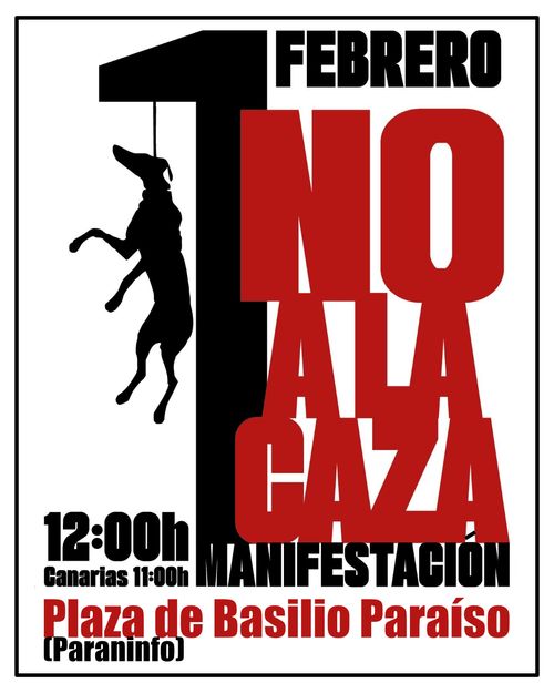 Manifestación No a la Caza