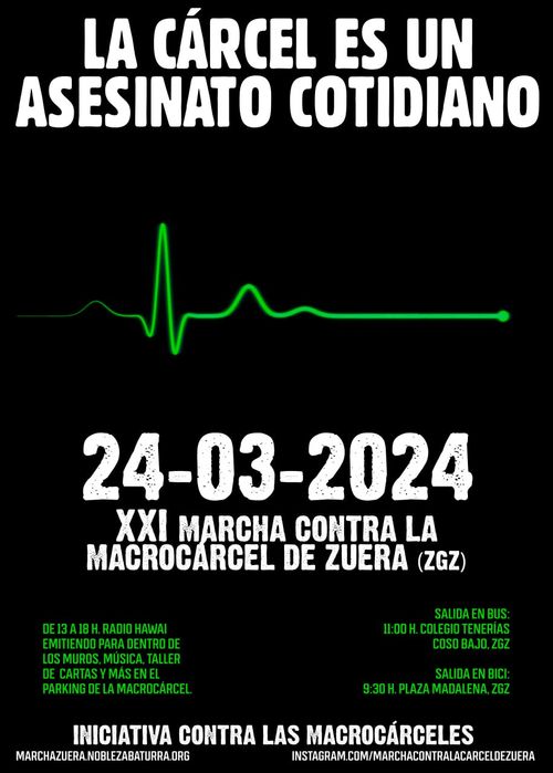 XXI Marcha contra la macrocárcel de Zuera