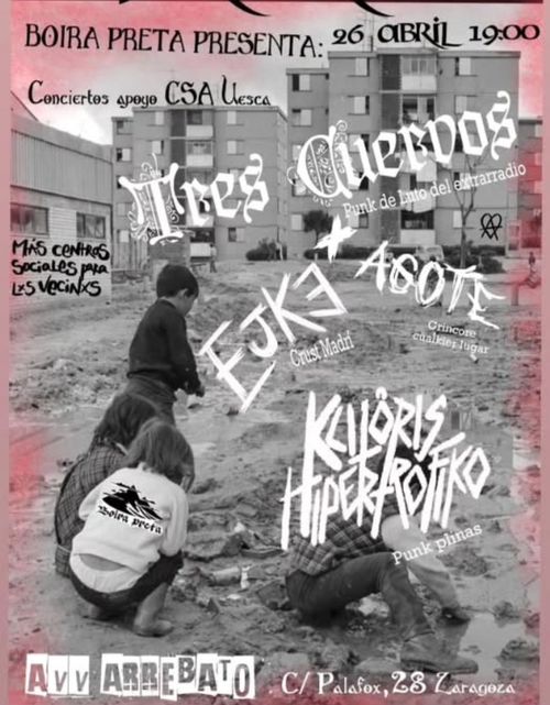 Concierto: Tres Cuervos + Ejke + Agote  + Klitoris Hipertrofiko