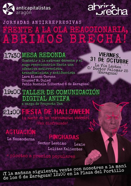 Jornadas Antirrepresivas ¡Frente a la ola reaccionaria, Abrimos Brecha!