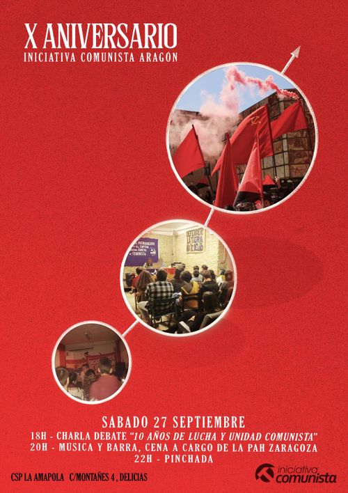 X Aniversario Iniciativa Comunista Aragón