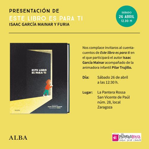 Presentación del album ilustrado infantil 'Este libro es para ti'