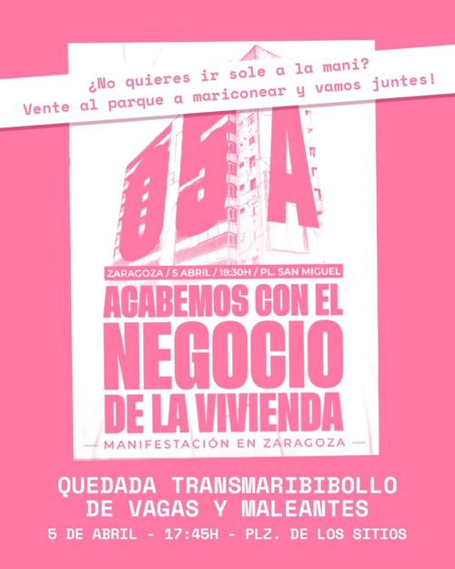 Quedada Transmaribollo para ir juntes a la Mani!