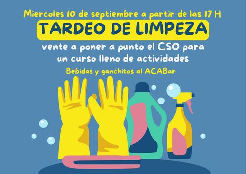 Tardeo de limpieza y picoteo