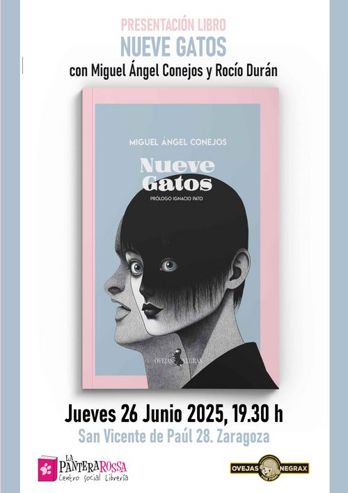Presentación de 'Nueve gatos', la nueva novela de Miguel Ángel Conejos
