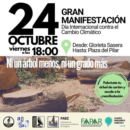 MANIFESTACIÓN: NI UN ARBOL MENOS, NI UN GRADO MÁS.